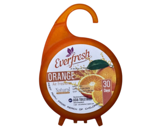 Ever Fresh Orange Bathroom Air Freshener Hanger Block -50g