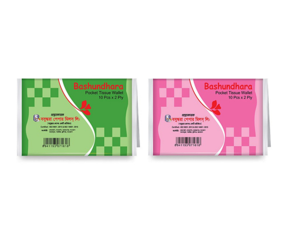 Bashundhara Pocket Wallet Tissue টিস্যু-1pc, Code-