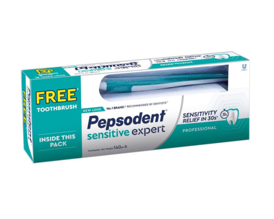 Pepsodent Toothpaste Sensitive Expert (Toothbrush Free)-140g