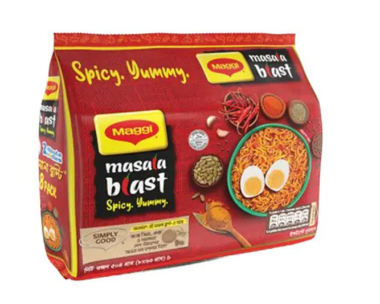 Maggi 2-Minute Masala Blast Spicy Yummy Noodles 8 Pack - 504g