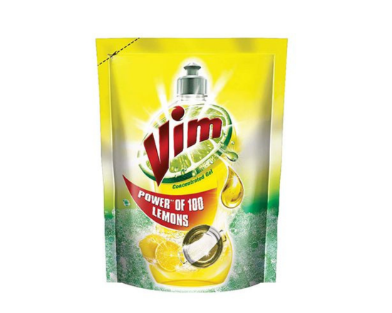 Vim Dish Wash Liquid Pouch Lemon 500ml