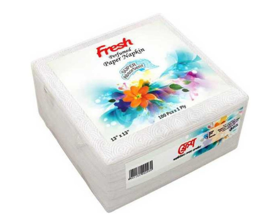 Fresh Paper Napkins Perfumed (100X1 Ply)